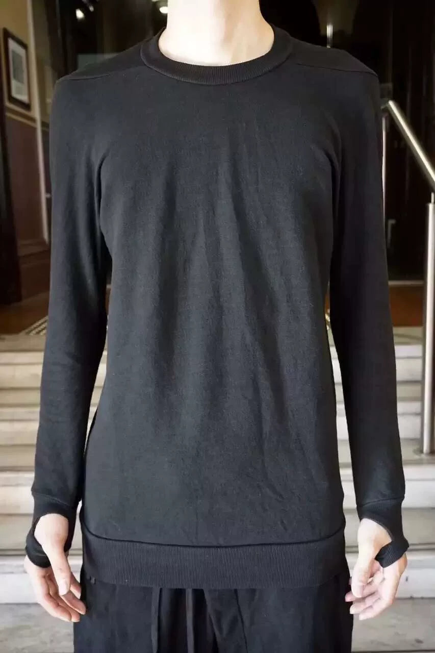 Boris Bidjan Saberi SS16 Black Pullover 1 Object Dye Cotton Sweater