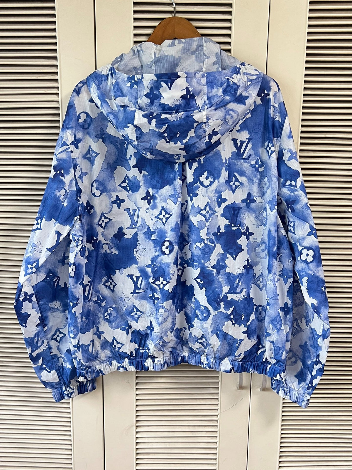 Louis Vuitton Blue Printed Hooded Jacket