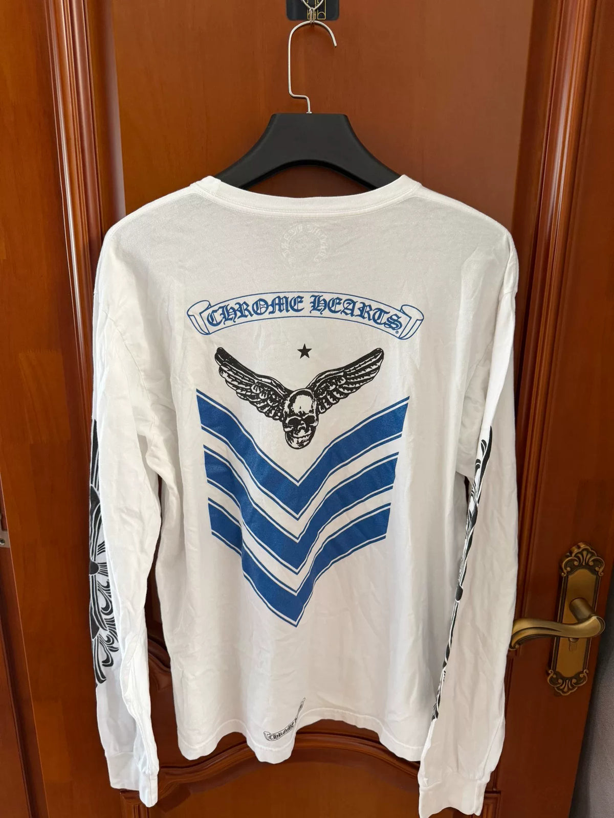 Chrome Hearts White Foti Long Sleeve Top
