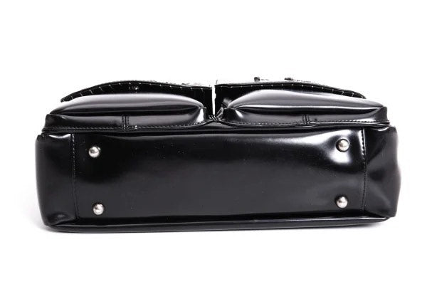 Jean Paul Gaultier Black leather rivet‑decorated under‑arm bag
