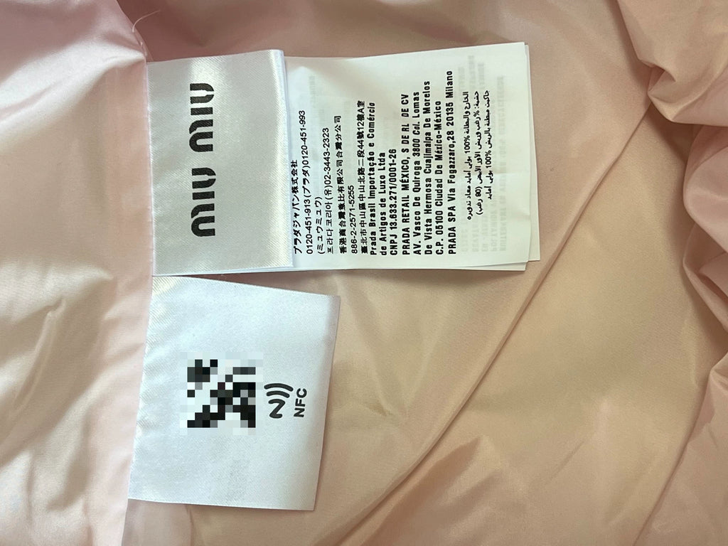 Miu Miu Black Down V-Neck Jacket