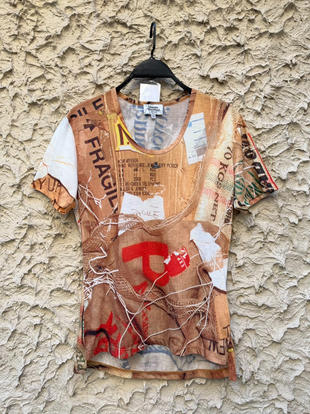 Vivienne Westwood auxiliary material printed short-sleeve T-shirt