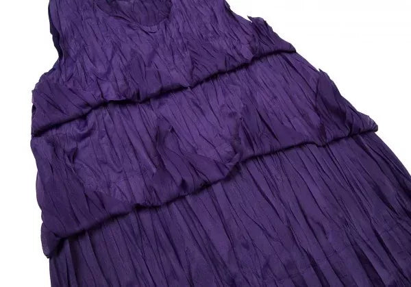 Issey Miyake Vintage Purple Zigzag Pleated Top