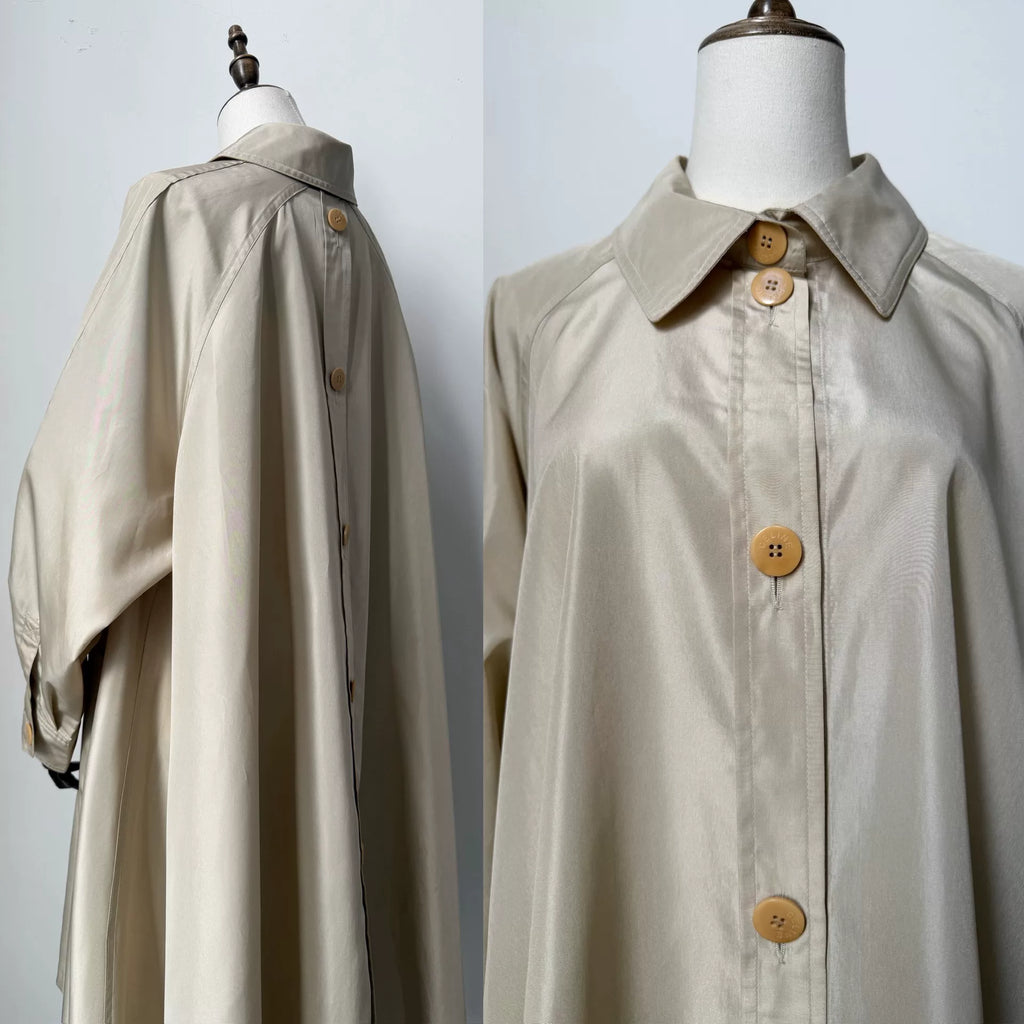 Celine 1990s Trench Beige Vintage Cape Coat
