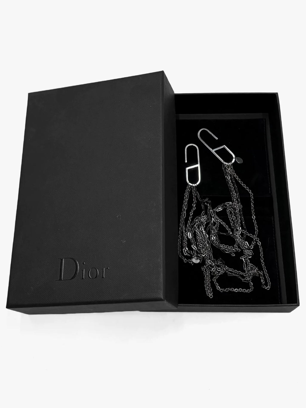Dior Homme SS09 Rhodium-Plated Brass Quadruple Chain Keychain