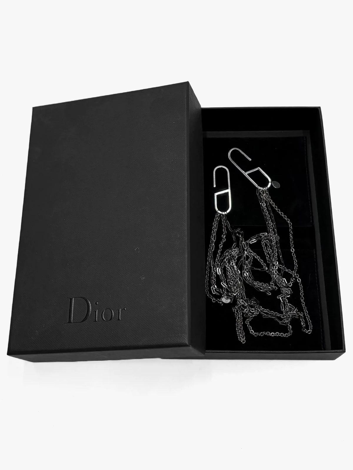 Dior Homme SS09 Rhodium-Plated Brass Quadruple Chain Keychain