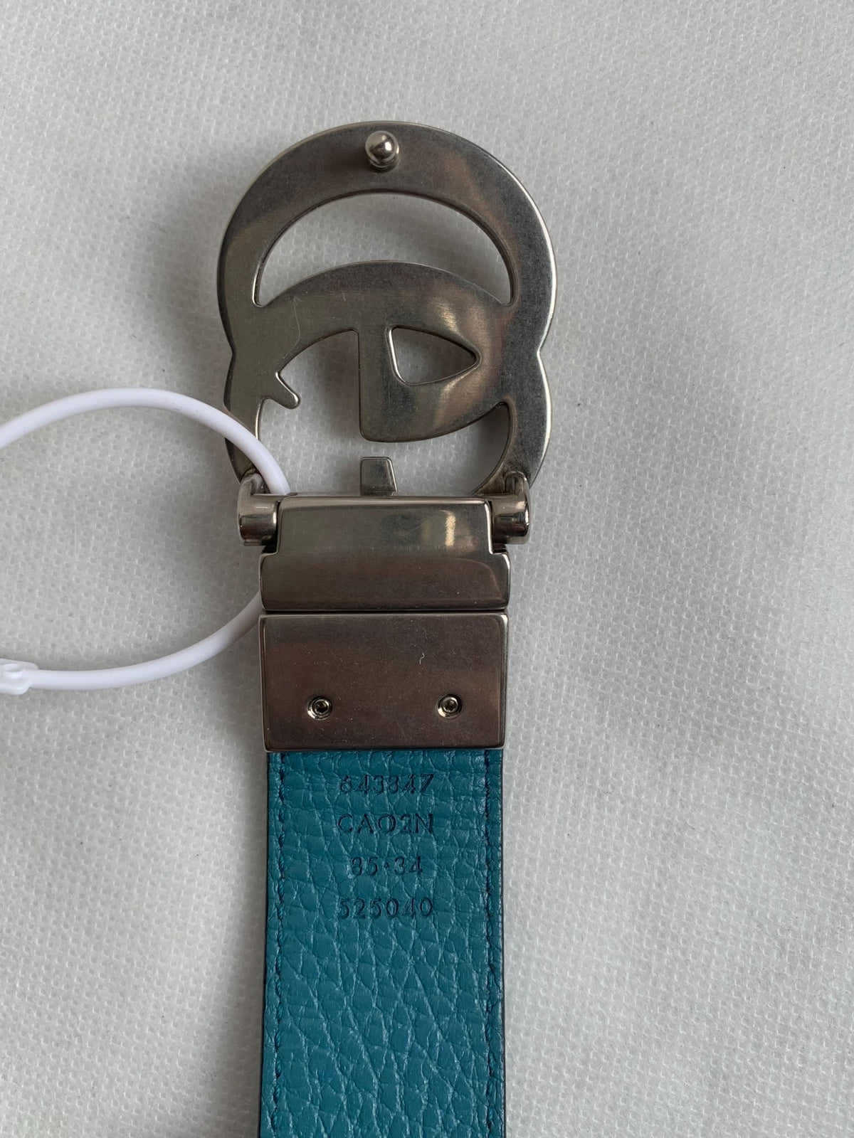Gucci Blue Double G Belt
