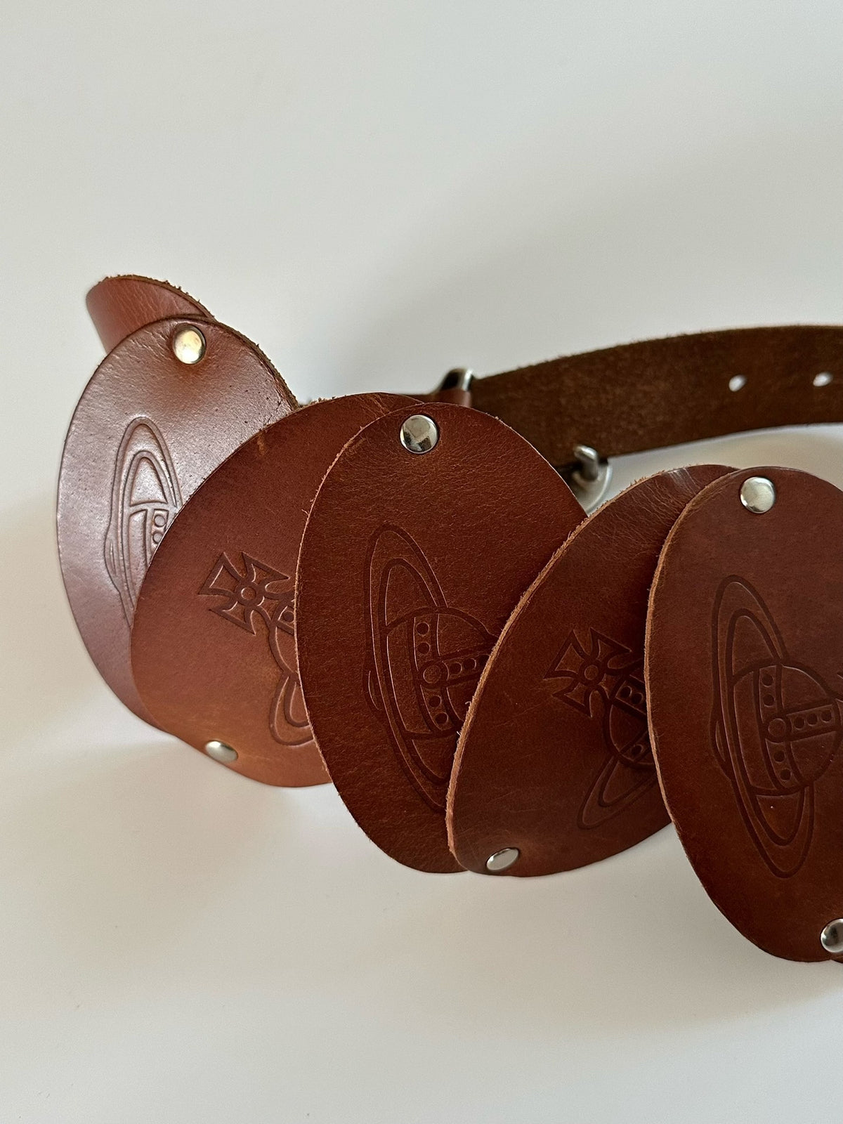 Vintage Vivienne Westwood interlocking orb logo belt