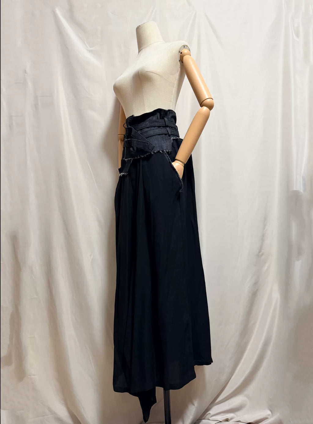 Yohji Yamamoto AW22 Denim Patchwork Skirt