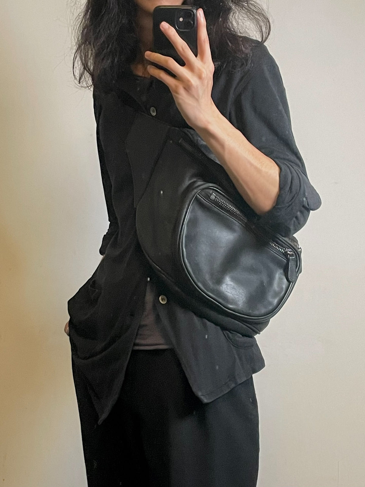 Maison Martin Margiela | Oversized Genuine Leather Waist Bag