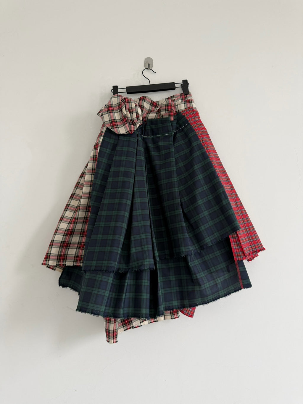 Comme Des Garcons 2005 Midi Runway Plaid Skirt