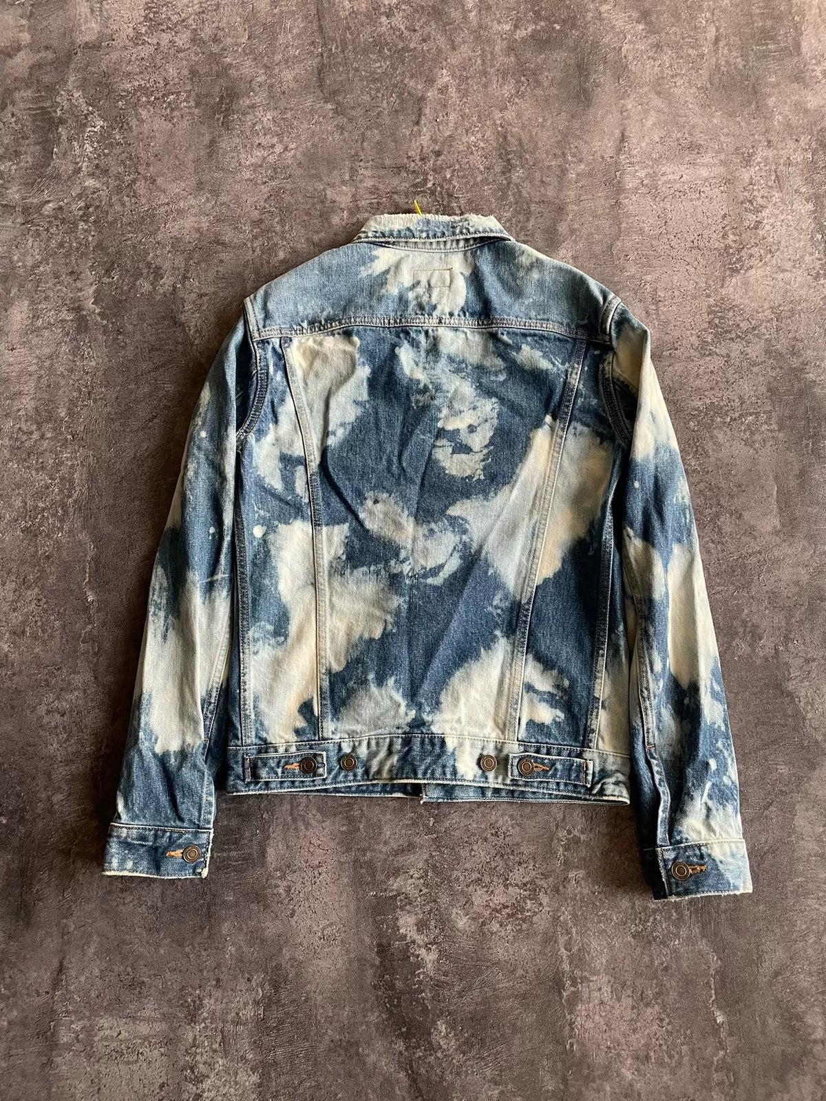Saint Laurent SLP16 Spring/Summer Blue and White Splatter Denim Jacket