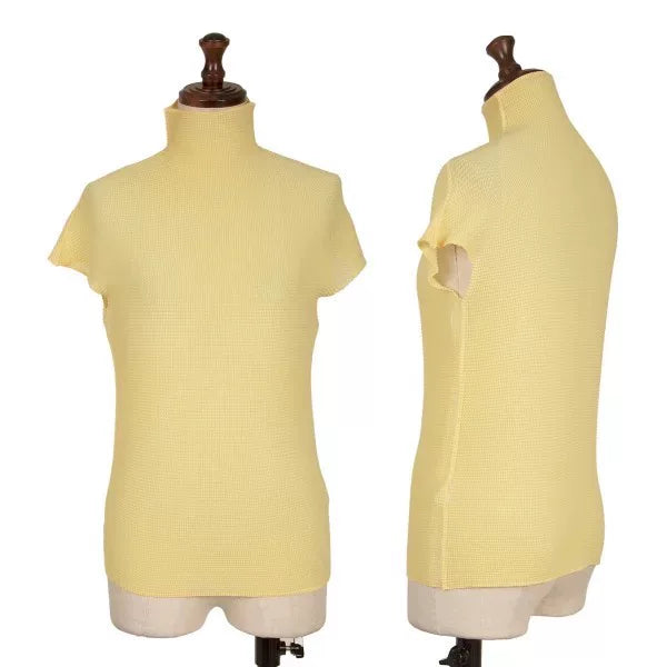 Issey Miyake Vintage Yellow Pleated Top