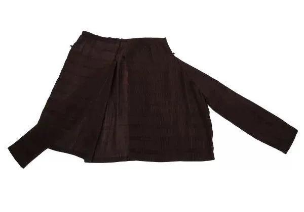 Issey Miyake Vintage Brown Pleated Top