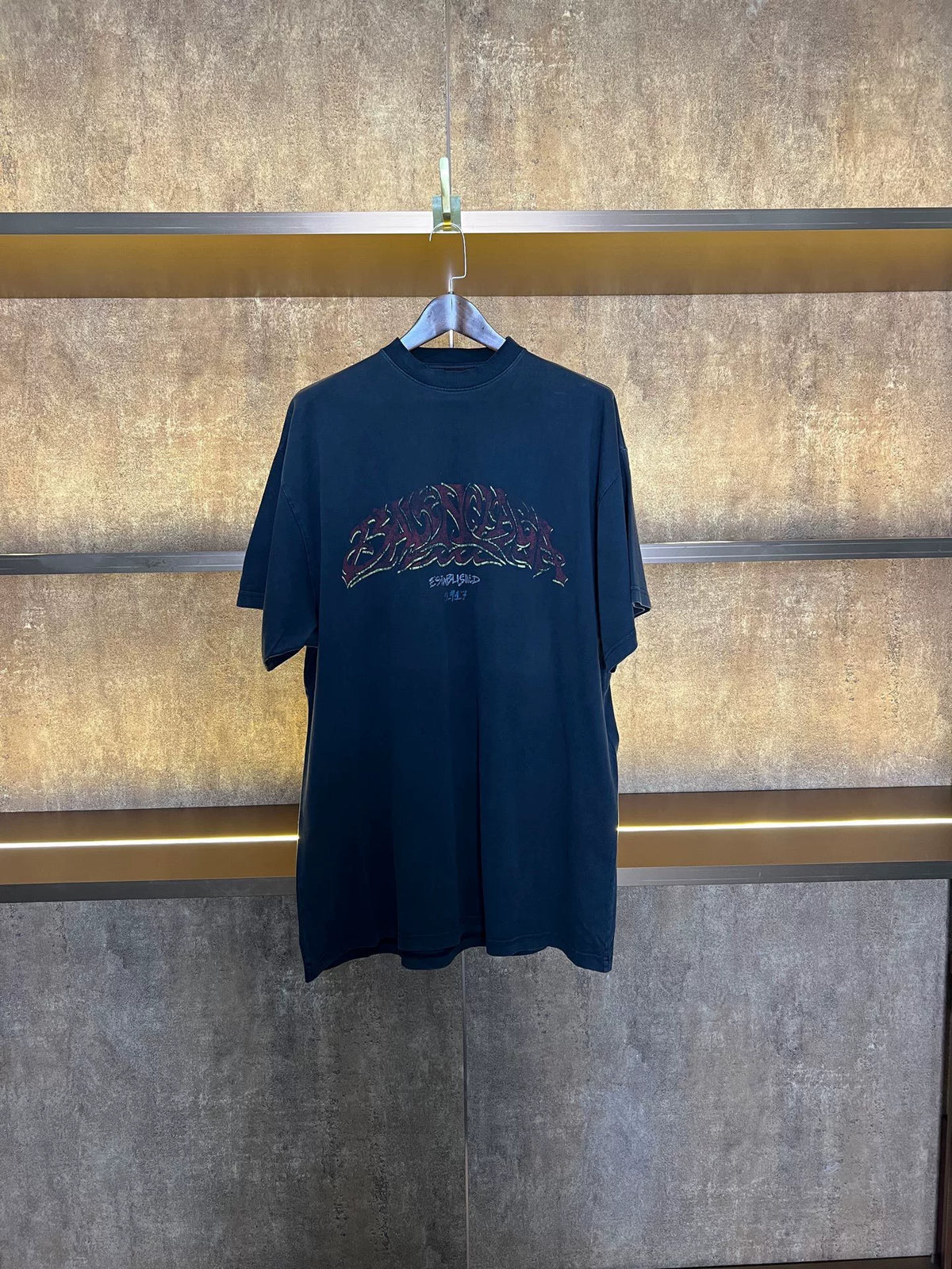 Balenciaga Disaster Flame Short Sleeve Top