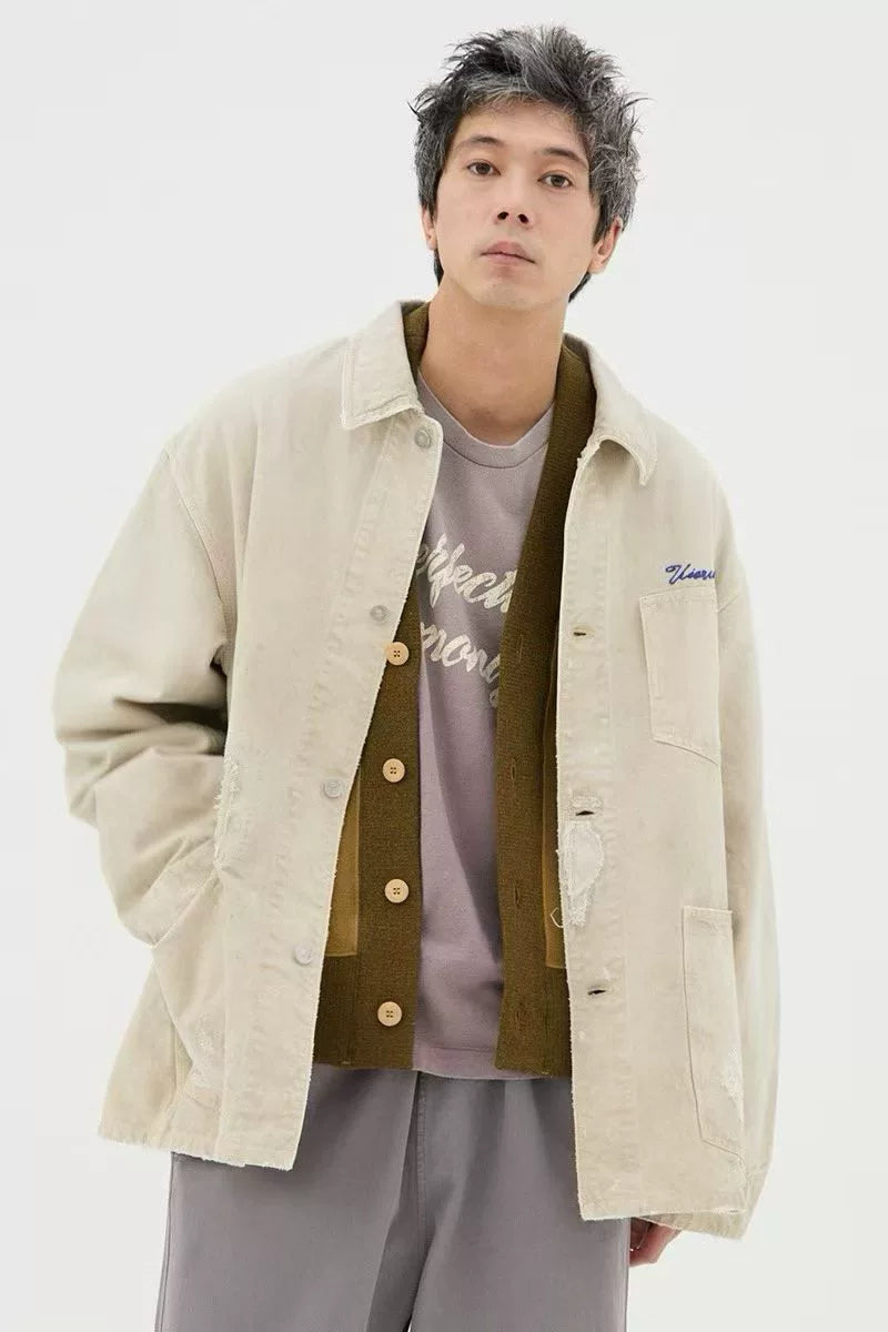 visvim AW26 BAKER WD UT.JKT Ivory Drop-Shoulder Jacket