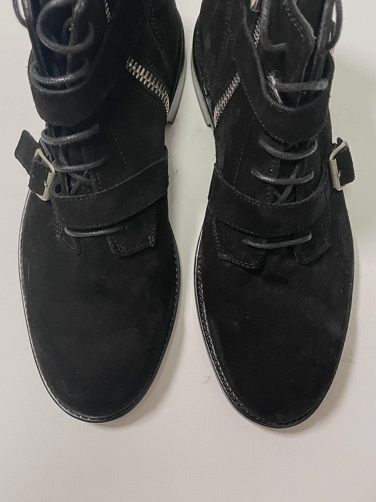 Balmain | Balmain Suede Buckle Military Boots