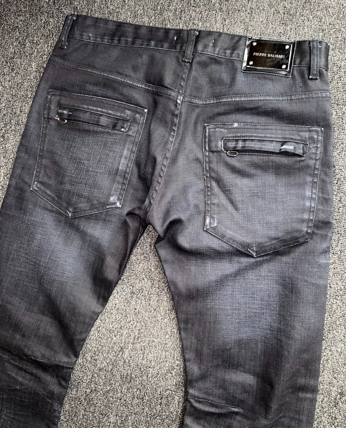 Pierre Balmain 12ss distressed denim jeans