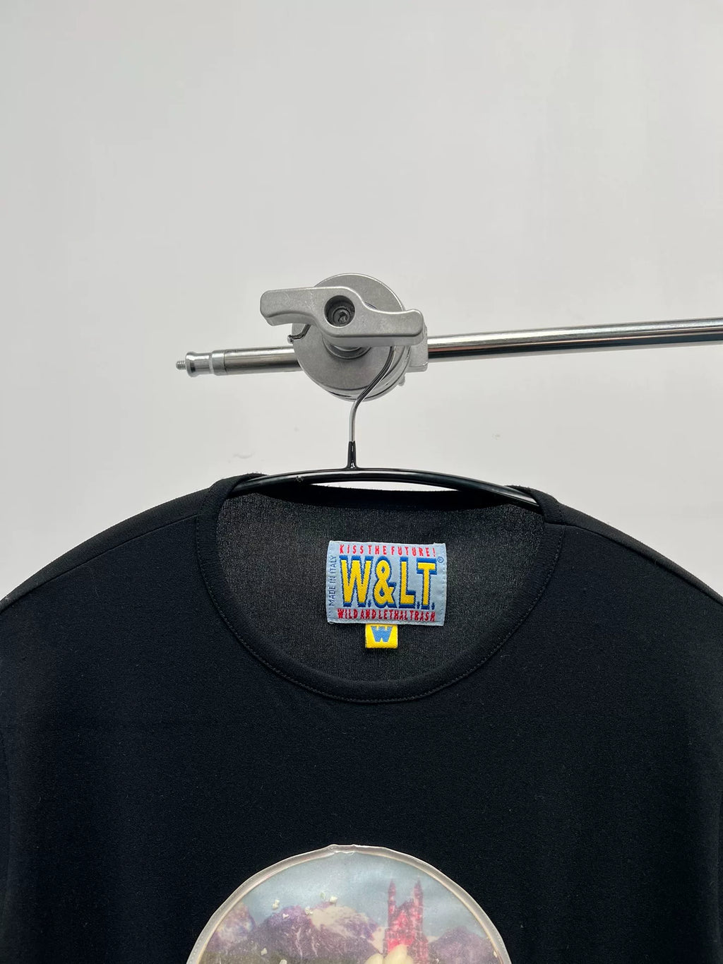 Walter Van Beirendonck Black Swan Print Long Sleeve T-Shirt