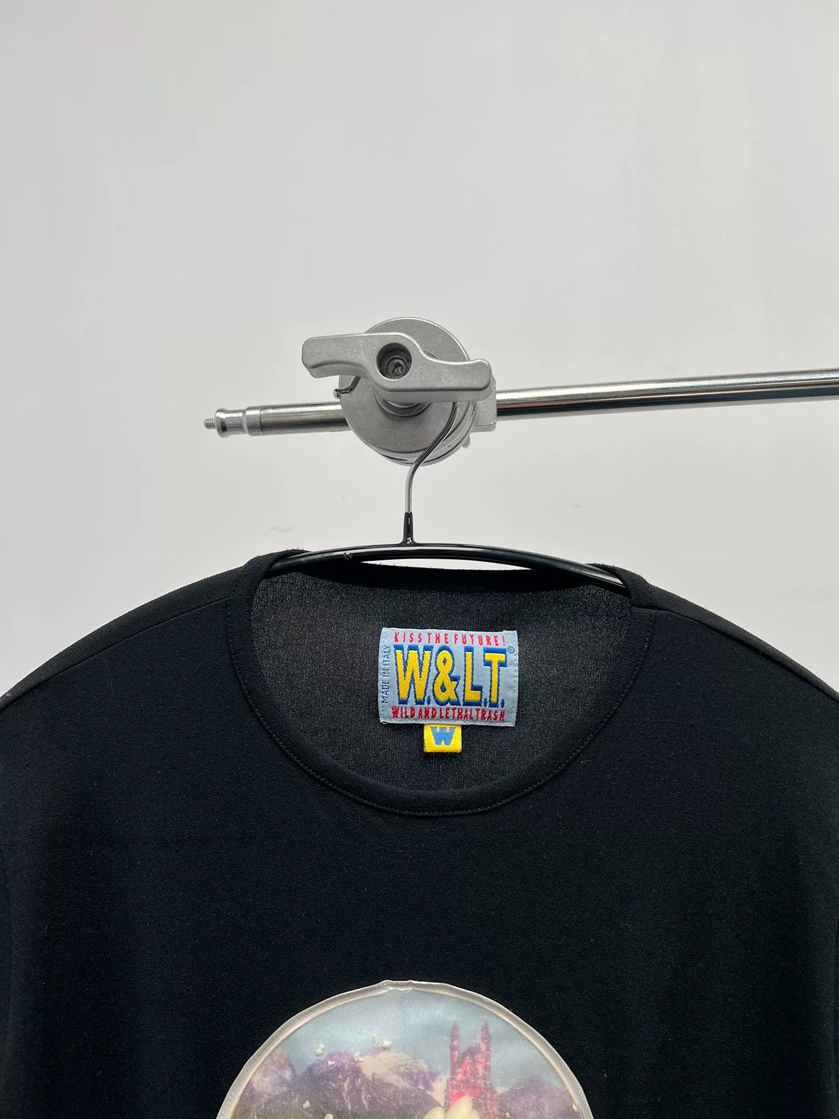 Walter Van Beirendonck Black Swan Print Long Sleeve T-Shirt