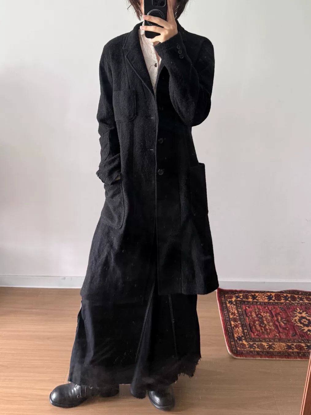 Yohji Yamamoto Costume Wool Blend Coat