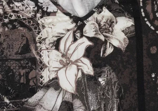 Jean Paul Gaultier Vintage Grey Portrait Floral Vest