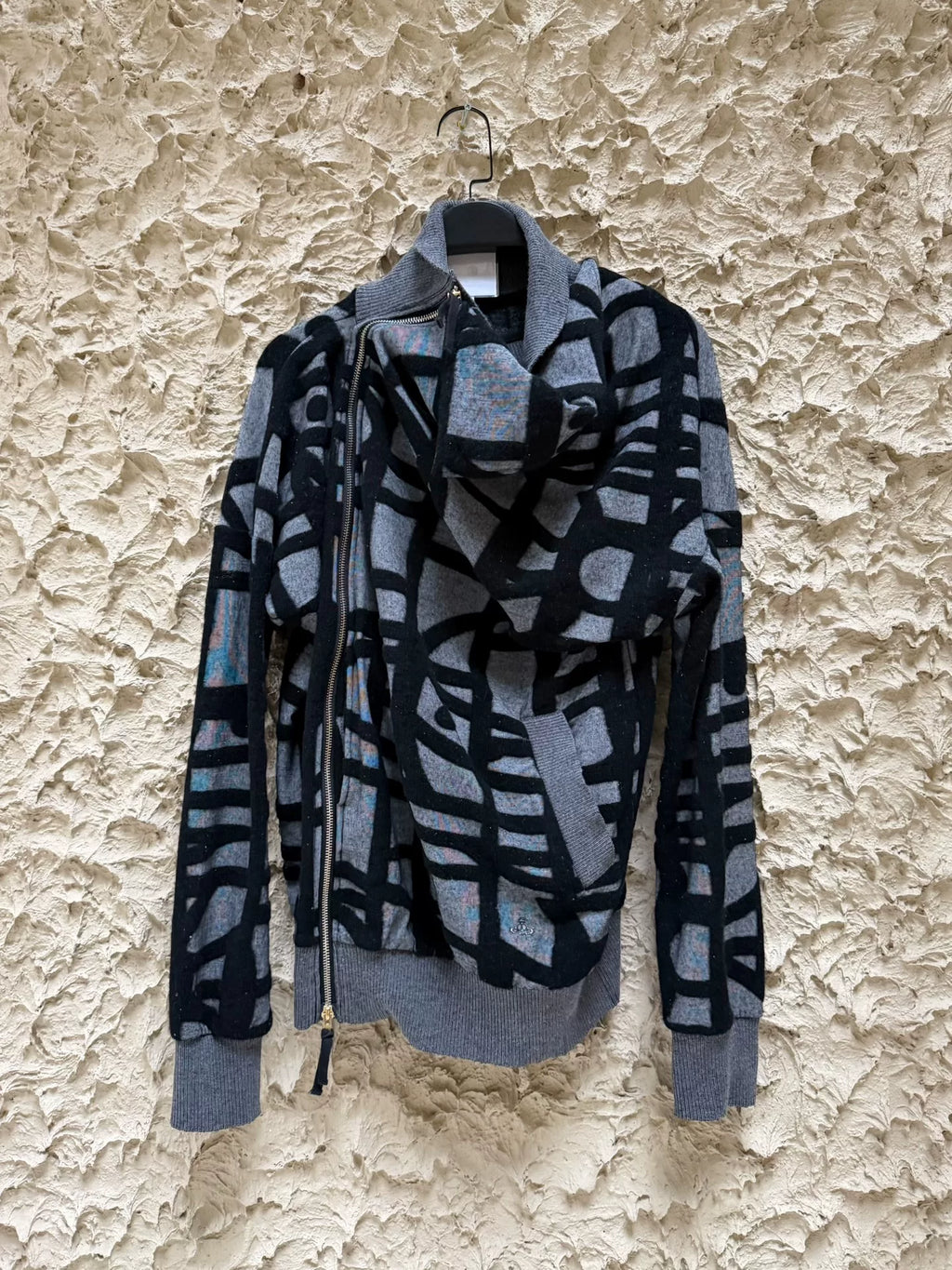 Vivienne Westwood Deconstructed Drape Collar Asymmetric Pull Jacket