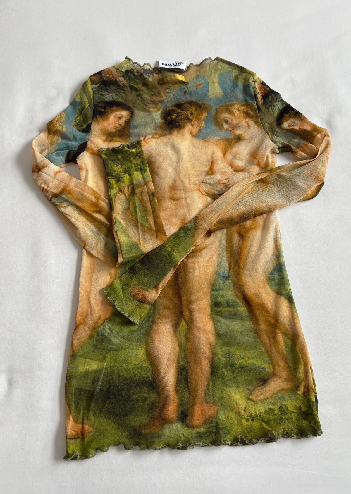 Jean Paul Gaultier Mesh Top Gaultier Hui Mei Three Goddesses Portrait Mesh Top