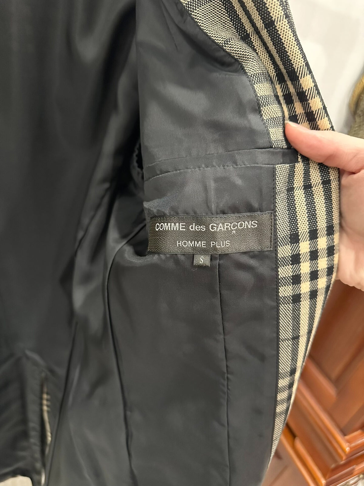 Comme des Garçons CDG 20AW Plaid Suit Silhouette Coat