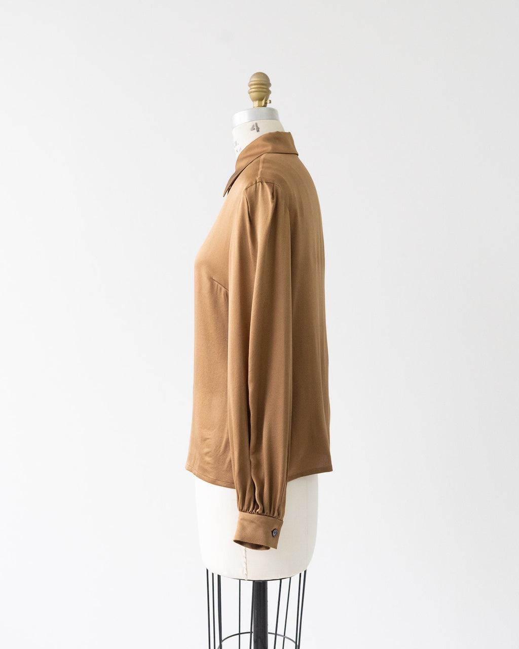 Celine 1990s Silk Long Sleeve Shirt