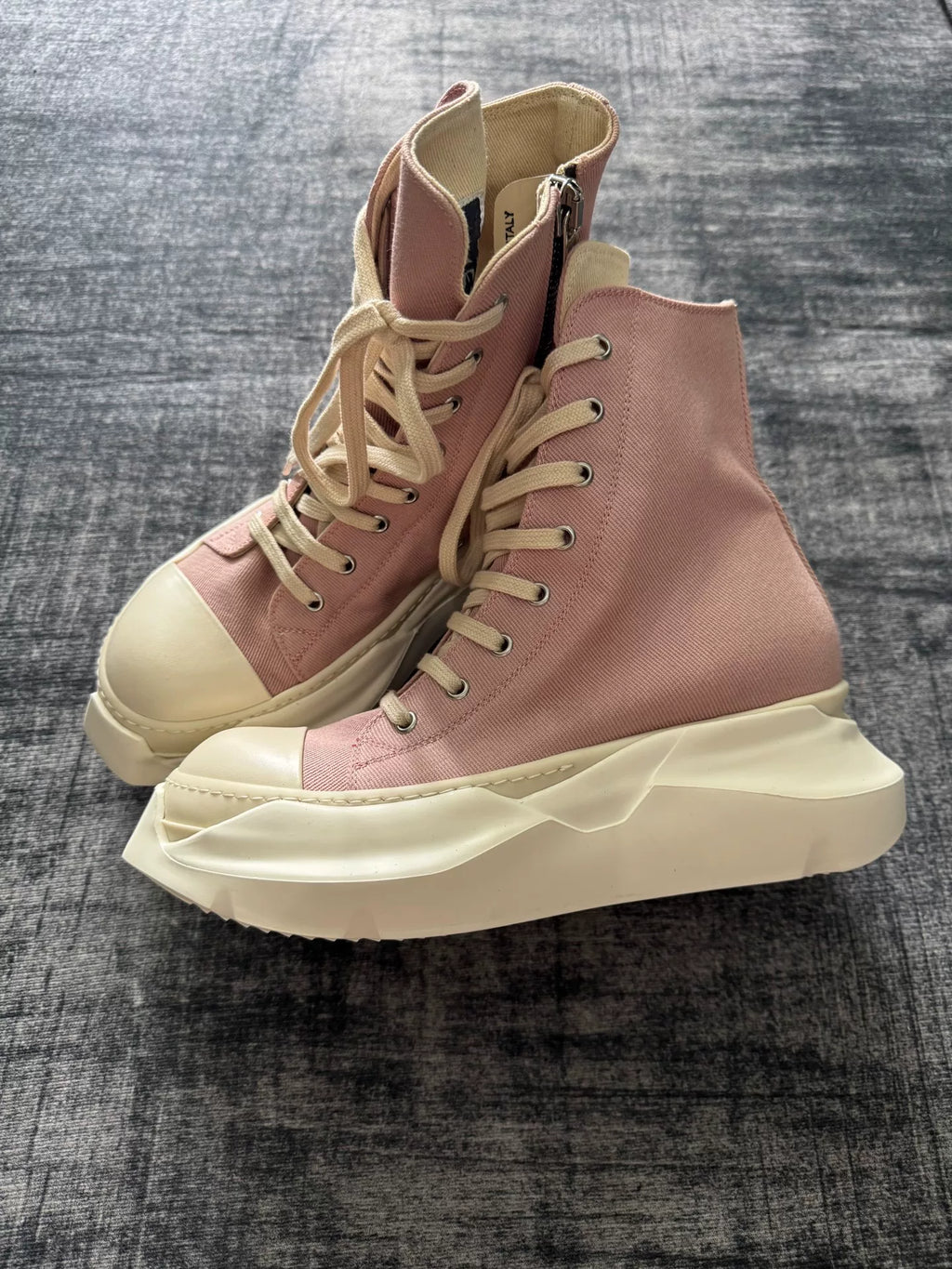 Rick Owens cherry blossom pink tank‑sole large Converse shoes