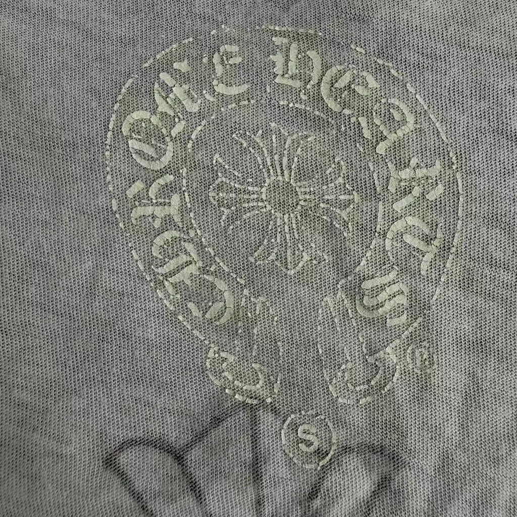Chrome Hearts White Scroll Phantom Cross Short Sleeve Top