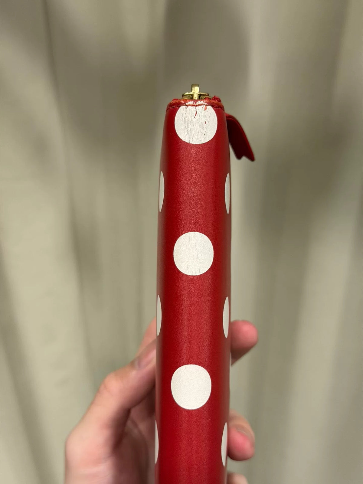 Comme des Garçons CDG red polka dot wallet