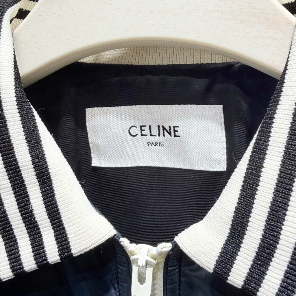 Celine Logo Print Black Jacket