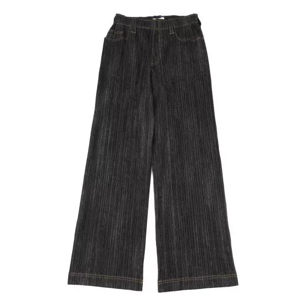 Issey Miyake Vintage Dark Faux-Denim Pleated Pants