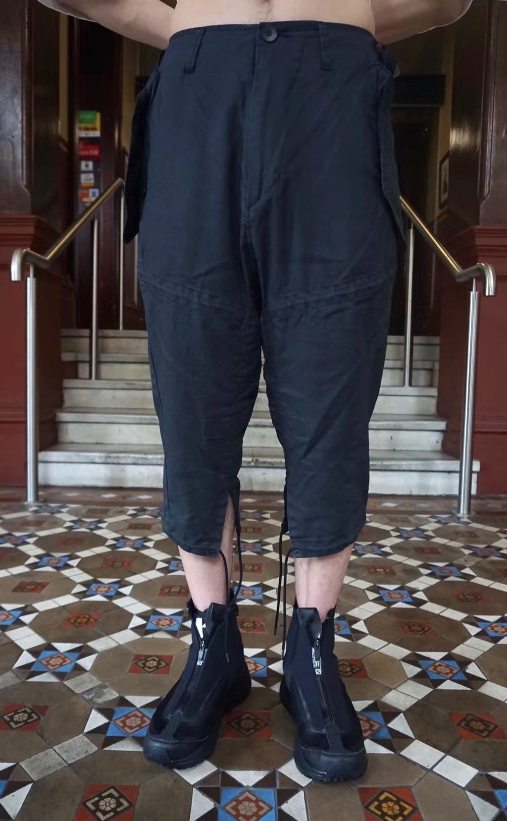 Julius SS19 BEELEBUB Work Utility Coated Cotton Pants