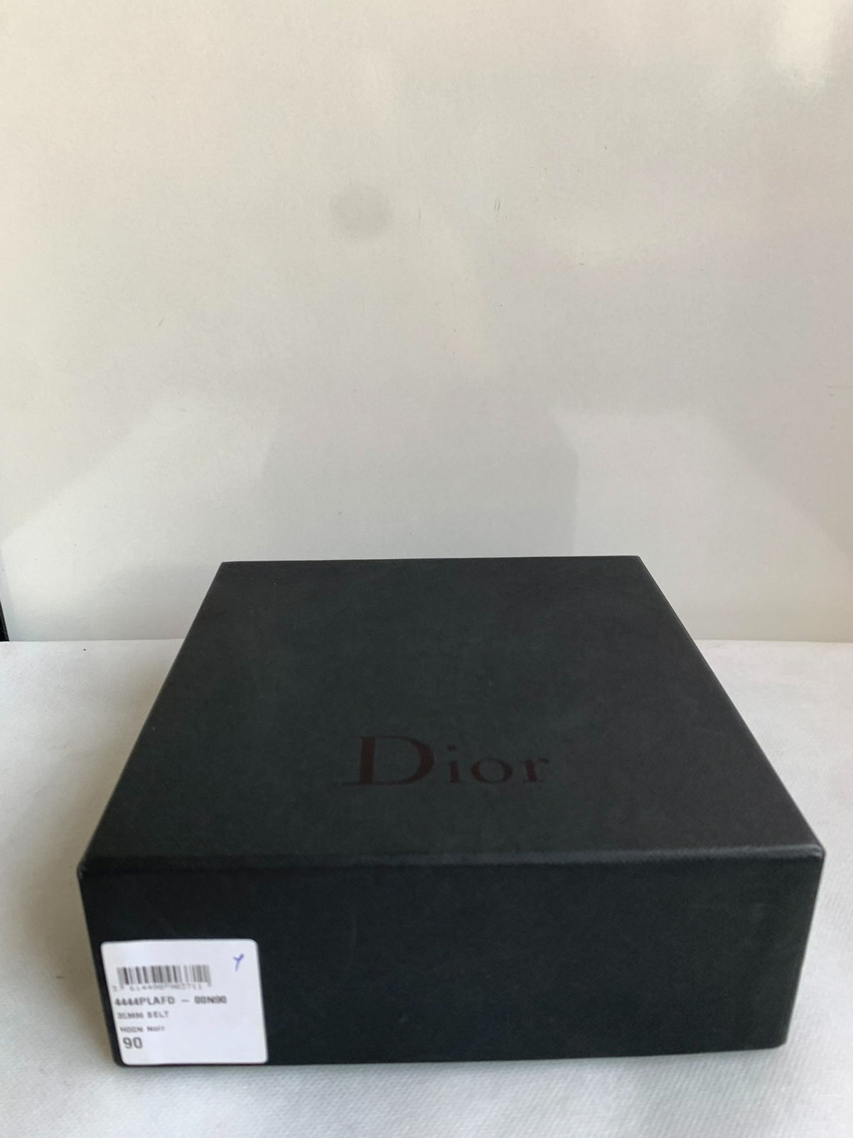 Dior Black Crocodile-Embossed Silver CD Belt