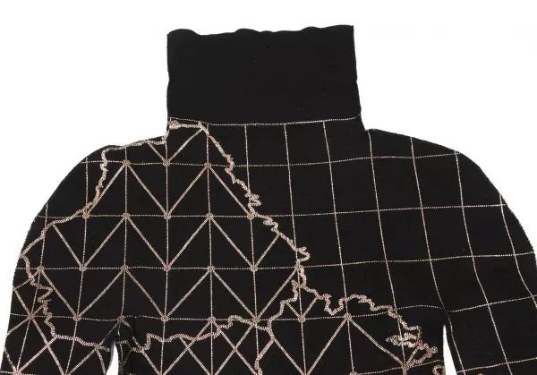 Issey Miyake Vintage Black Patterned Top