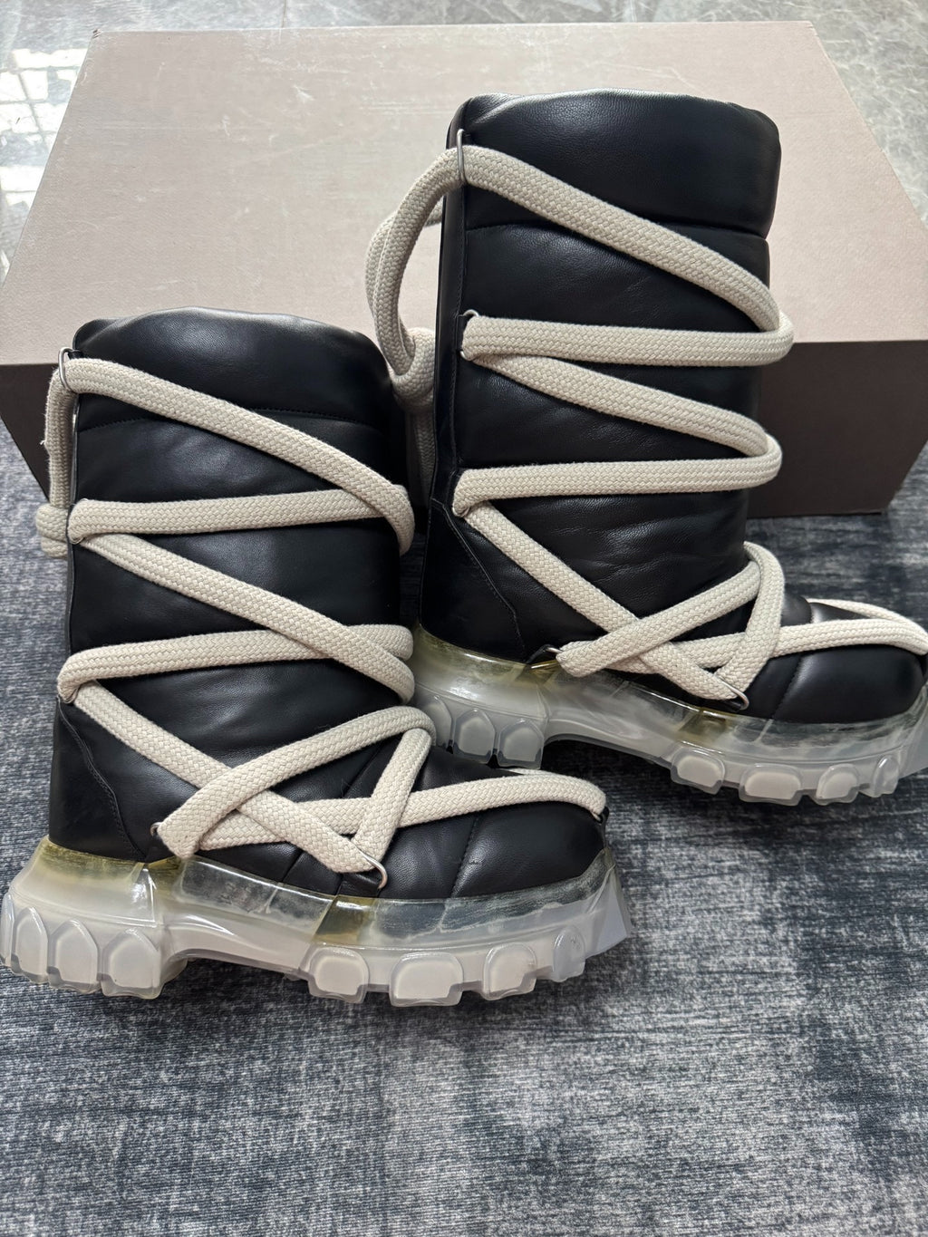 Rick Owens Lace-Up Snow Boots