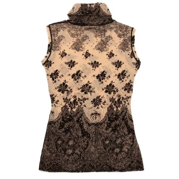 Jean Paul Gaultier Vintage Brown Floral Mesh Top