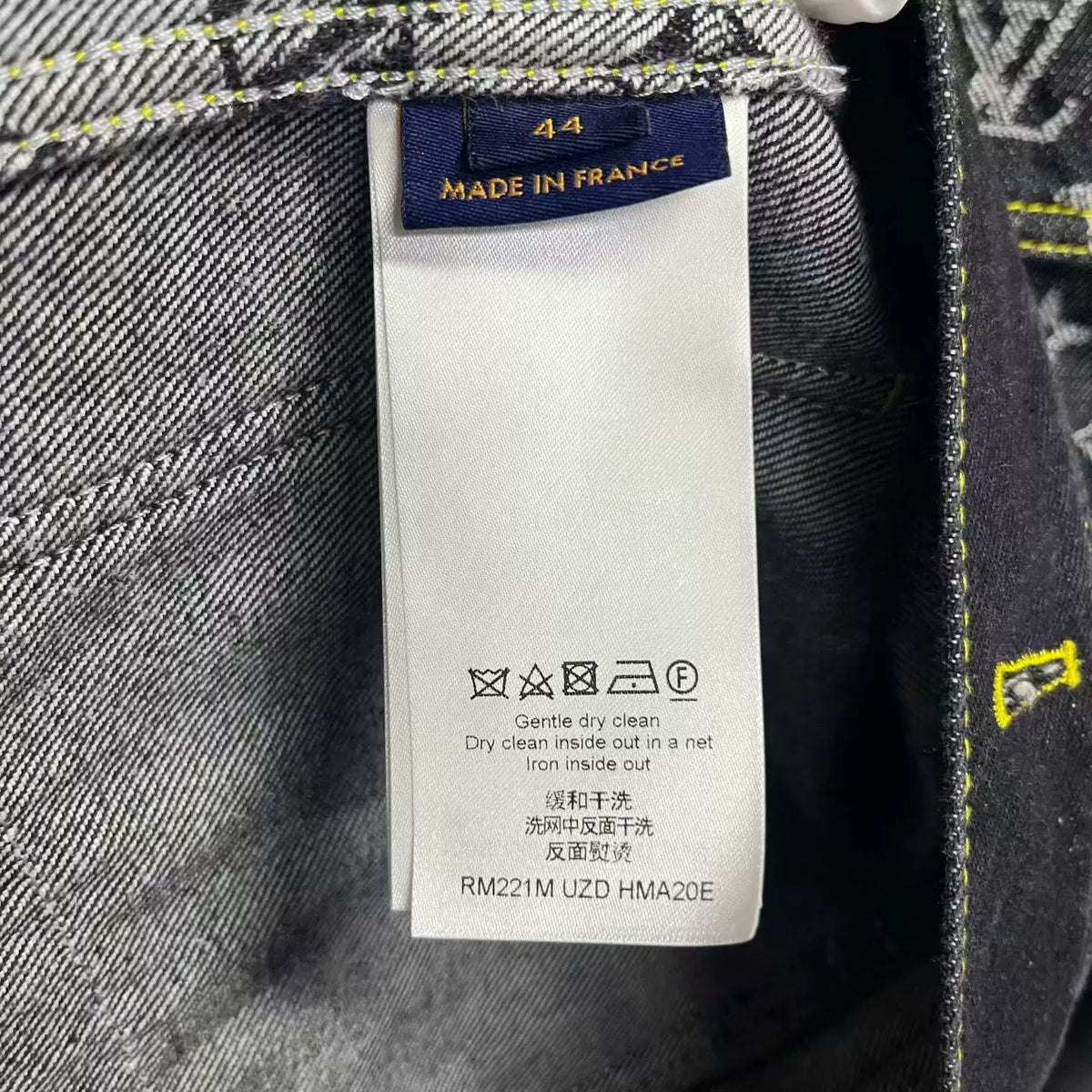 Louis Vuitton Black Deconstructed Monogram Denim Jacket