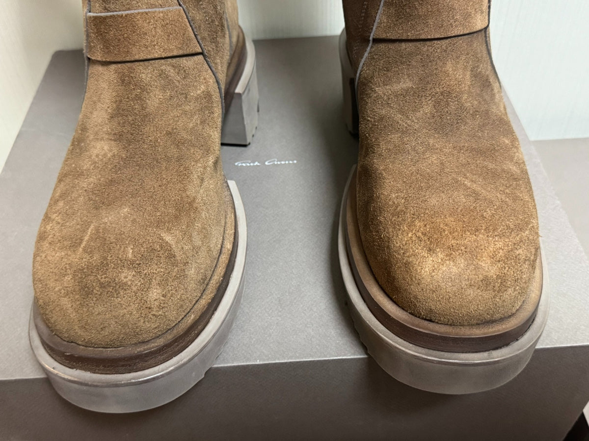 Rick Owens Bogun knee-high commander military boots