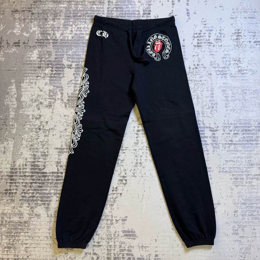 Chrome Hearts Rolling Stones Horseshoe Red Lip Pants