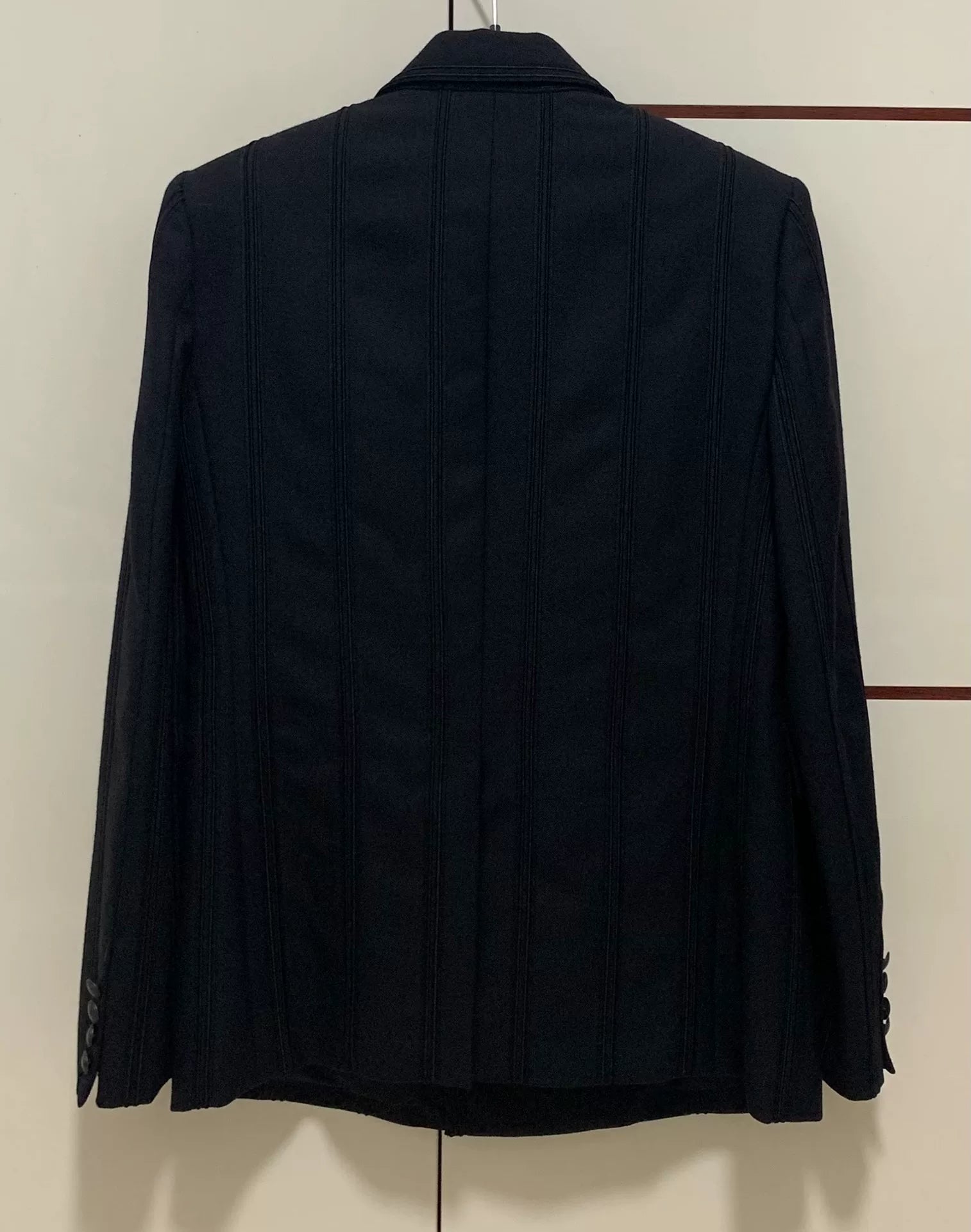 Saint Laurent 19SS Runway Black Striped Double-Breasted Suit