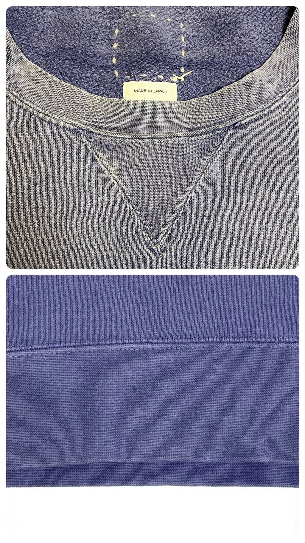 visvim SS24 Blue MONDO SWEAT S/L DMGD (U.D.) Knit Vest
