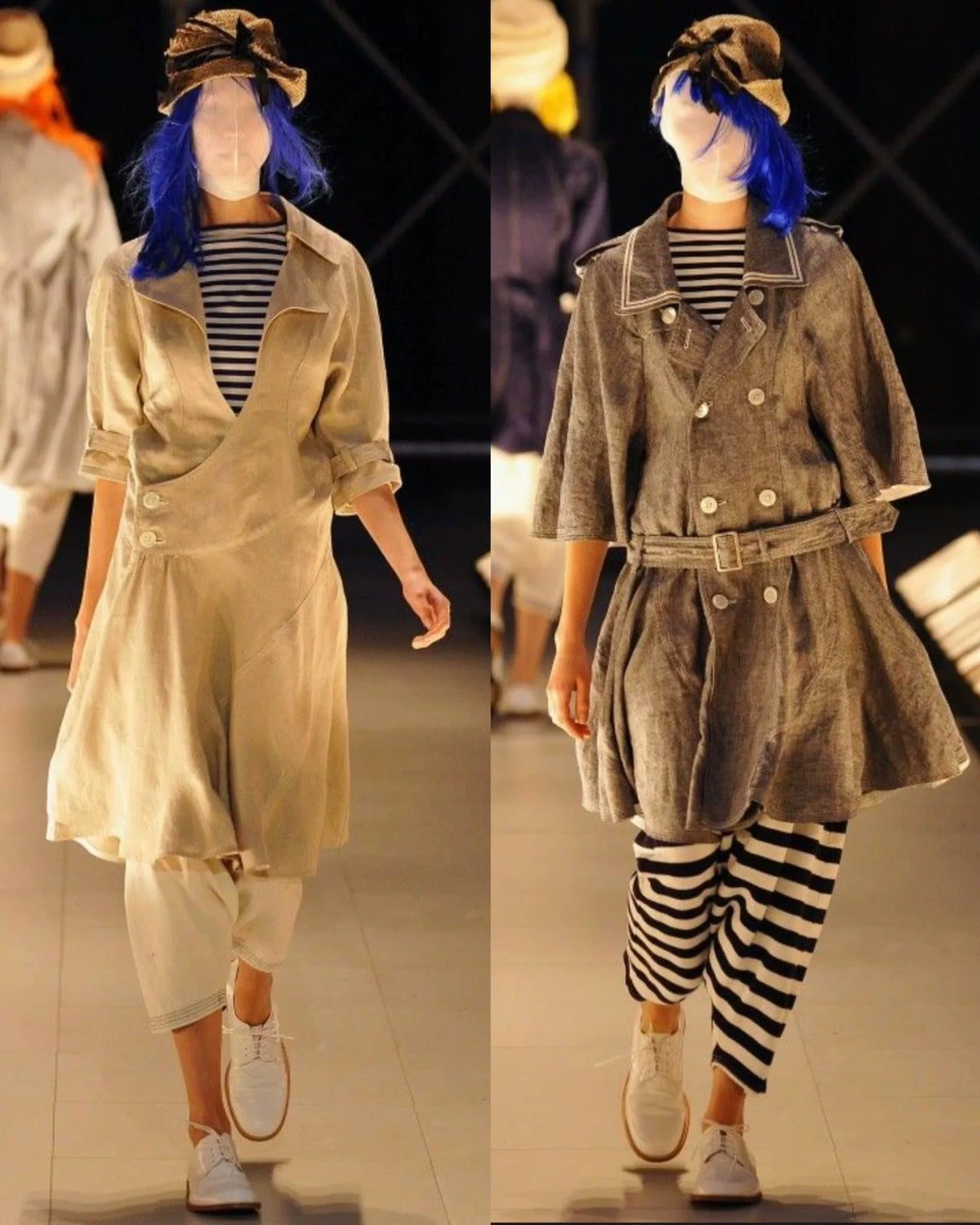 Junya Watanabe 2010 linen deconstructed trench coat dress
