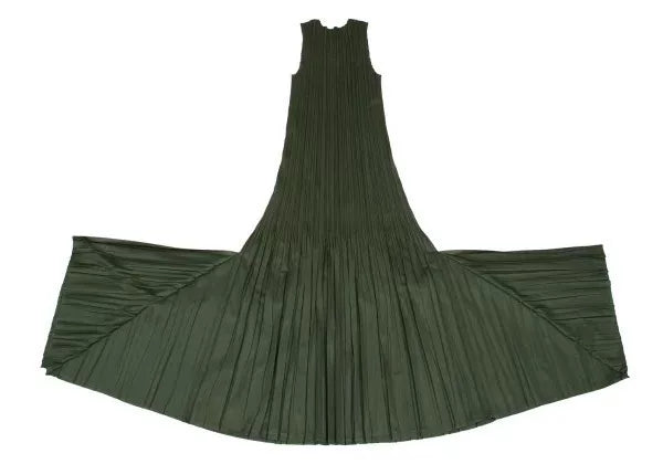 Issey Miyake Vintage Green Pleated Dress