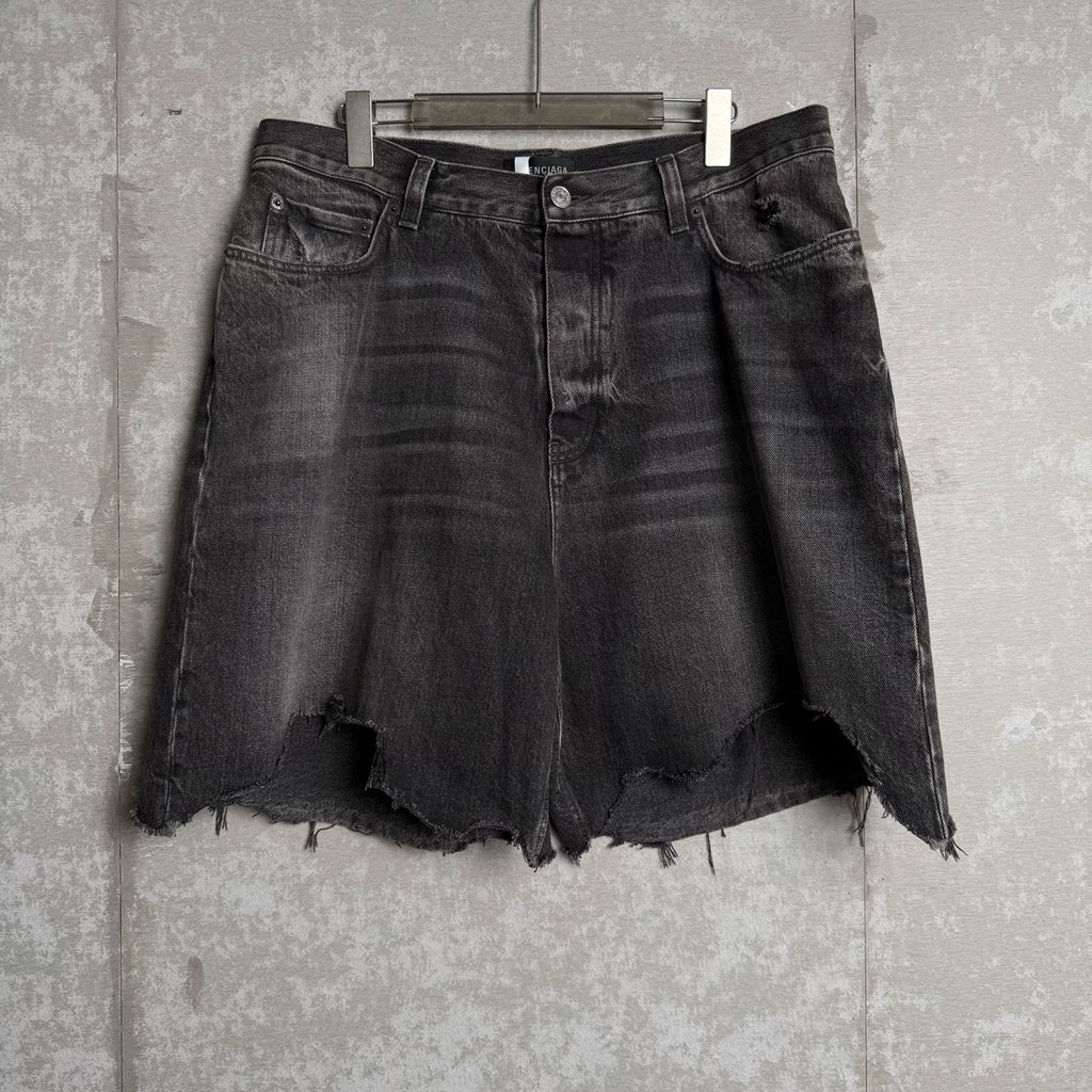 Balenciaga Distressed Denim Shorts