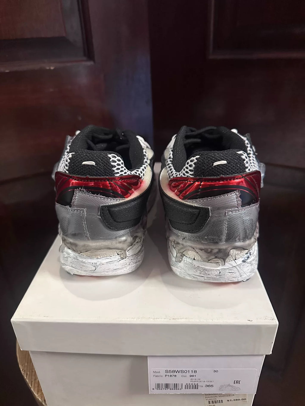 Maison Margiela FW19 White/Black/Red Fusion Sneakers