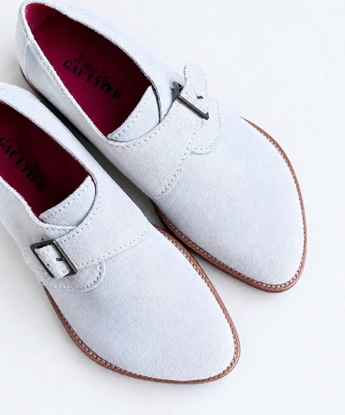 Jean Paul Gaultier Suede Buckled Monk Loafers